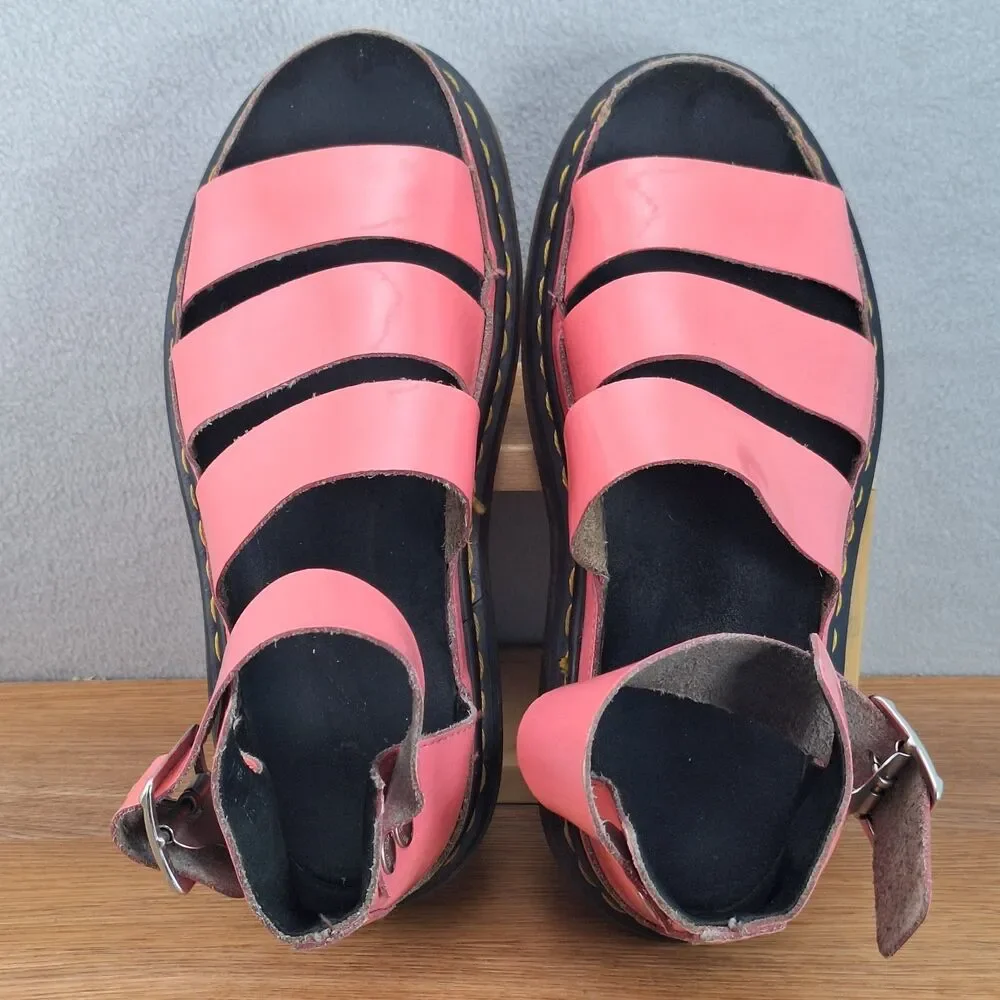 Dr. Martens Clarissa Women's 9 EU 41 Ankle Strap Sandals Pink Patent Leather